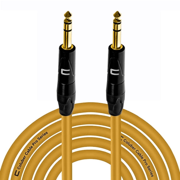 Coluber Cable Balanced TRS Cable 1/4 Male to Male Connector 1ft - 6.35mm