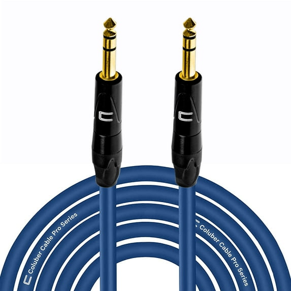 Coluber Cable Balanced TRS Cable 1/4 Male to Male Connector 1ft - 6.35mm