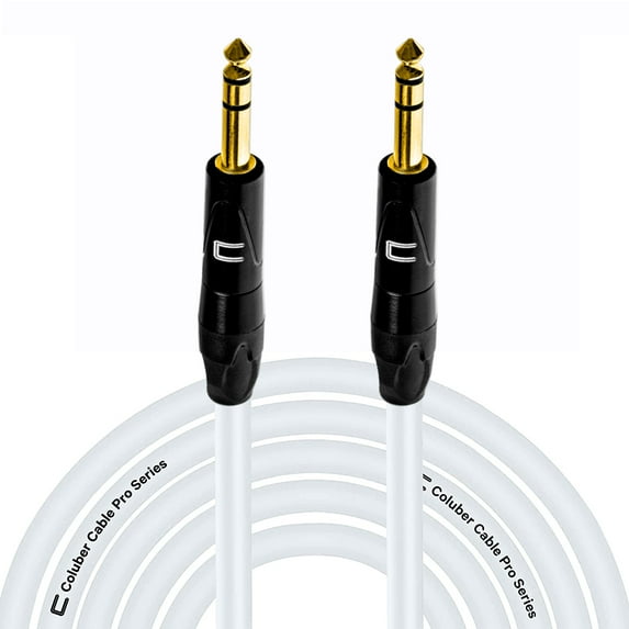 Coluber Cable Balanced TRS Cable 1/4 Male to Male Connector 1ft - 6.35mm
