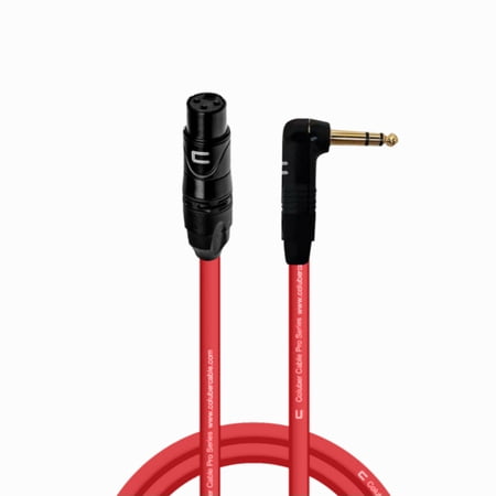 Coluber Cable - Balanced XLR Cable Female to Right Angle 1/4" TRS Connector