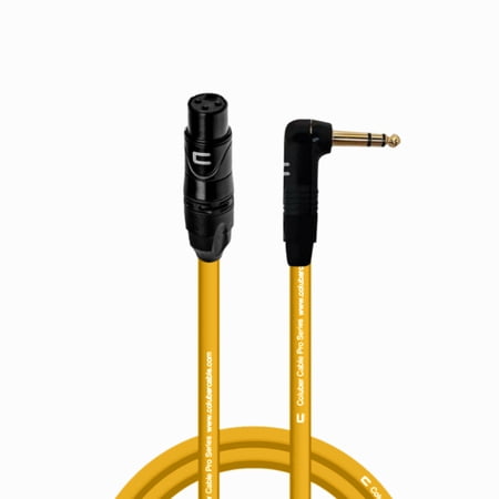 Coluber Cable - Balanced XLR Cable Female to Right Angle 1/4" TRS Connector