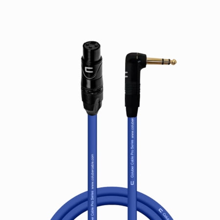 Coluber Cable - Balanced XLR Cable Female to Right Angle 1/4" TRS Connector