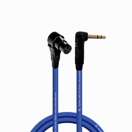 Coluber Cable Balanced Right Angle XLR Female to Right Angle 1/4" TRS 3-Pin