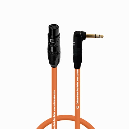 Coluber Cable - Balanced XLR Cable Female to Right Angle 1/4" TRS Connector