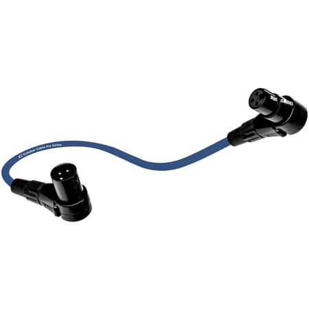Coluber Cable Balanced XLR Cable Right Angle Male - Right Angle Female 15ft
