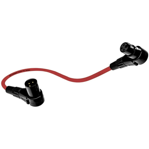 Coluber Cable Balanced XLR Cable Right Angle Male - Right Angle Female 50ft