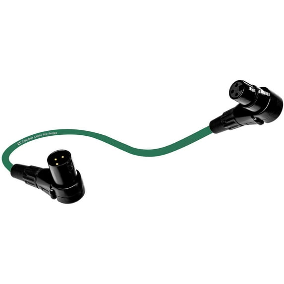 Coluber Cable Balanced XLR Cable Right Angle Male to Right Angle Female 6ft