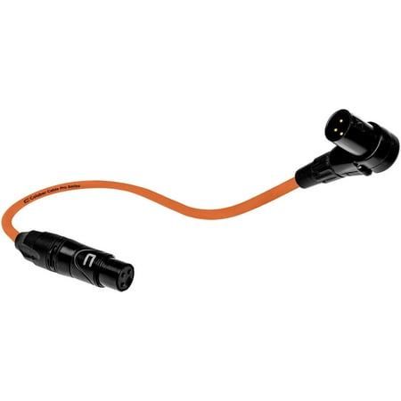 Coluber Cable Balanced XLR Cable Right Angle Male to Straight Female 1.5ft.