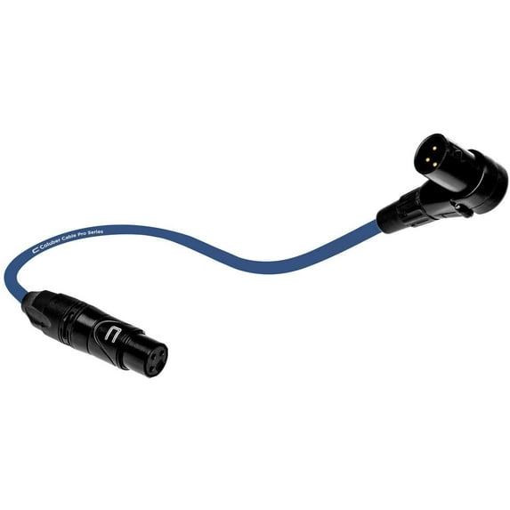 Coluber Cable Balanced XLR Cable Right Angle Male to Straight Female 1.5ft.