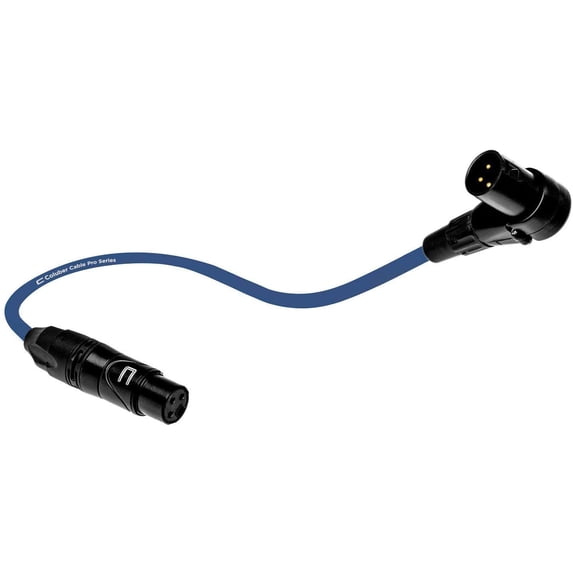 Coluber Cable Balanced XLR Cable Right Angle Male to Straight Female 100ft.