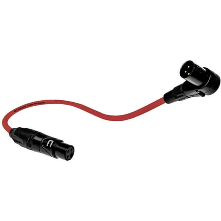 Coluber Cable Balanced XLR Cable Right Angle Male to Straight Female 100ft.