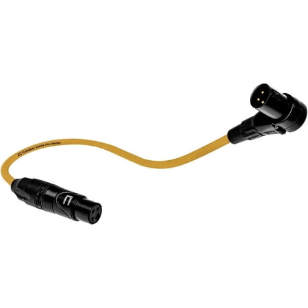 Coluber Cable Balanced XLR Cable Right Angle Male to Straight Female 1ft.