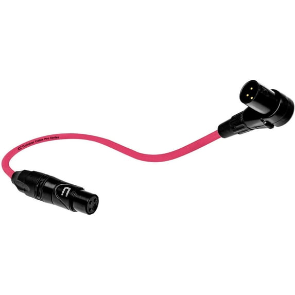 Coluber Cable Balanced XLR Cable Right Angle Male to Straight Female 20ft.