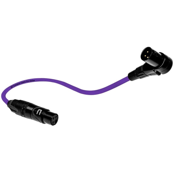 Coluber Cable Balanced XLR Cable Right Angle Male to Straight Female 25ft.