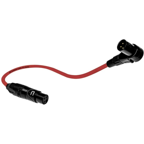 Coluber Cable Balanced XLR Cable Right Angle Male to Straight Female 75ft.