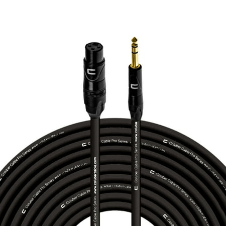 Coluber Cable Balanced XLR Female to 1/4" TRS Male Cable Pro Audio Connector