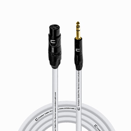 Coluber Cable Balanced XLR Female to 1/4" TRS Male Cable Pro Audio Connector