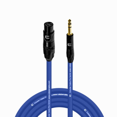 Coluber Cable Balanced XLR Female to 1/4" TRS Male Cable Pro Audio Connector