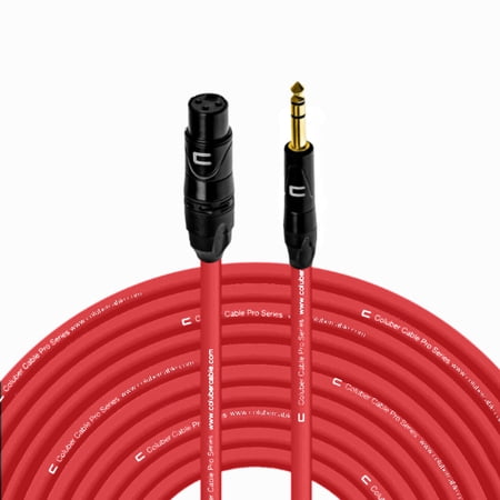 Coluber Cable Balanced XLR Female to 1/4" TRS Male Cable Pro Audio Connector