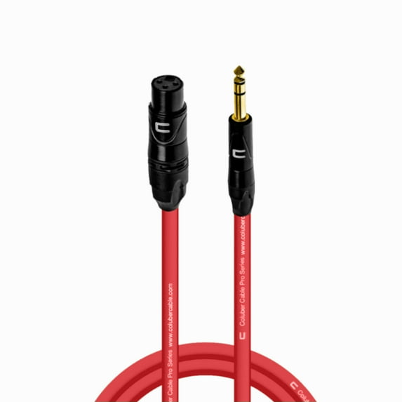 Coluber Cable Balanced XLR Female to 1/4" TRS Male Cable Pro Audio Connector