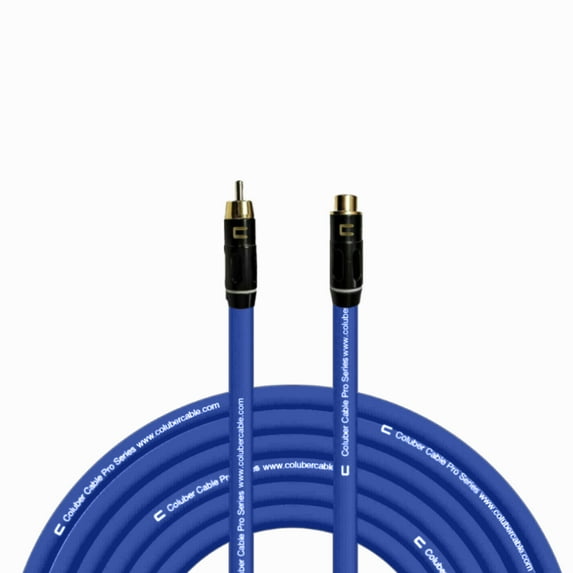 Coluber Cable - RCA Male to RCA Female - Pro Audio Music Interface Connector