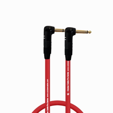 Coluber Cable Right Angle 1/4" TRS - Right Angle 1/4" TS Pro 3-Pin Connector