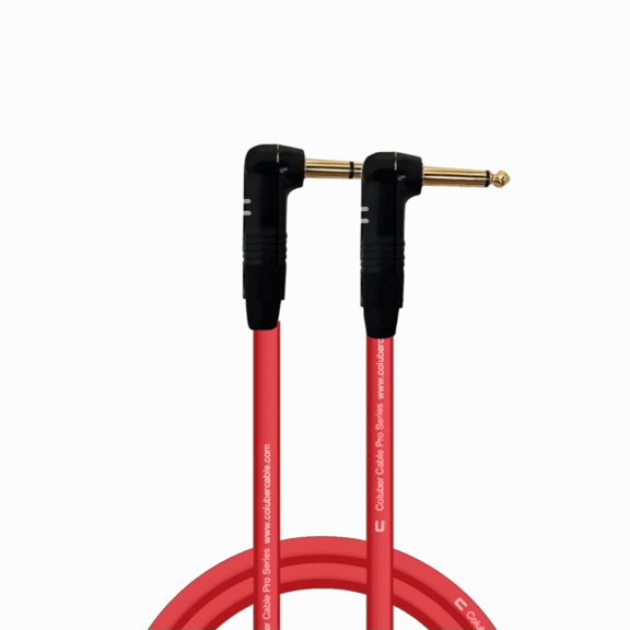 Coluber Cable Right Angle 1/4" TRS - Right Angle 1/4" TS Pro 3-Pin Connector