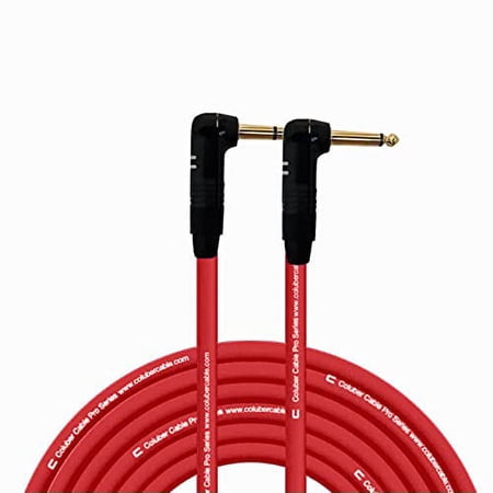 Coluber Cable Right Angle 1/4" TRS - Right Angle 1/4" TS Pro 3-Pin Connector