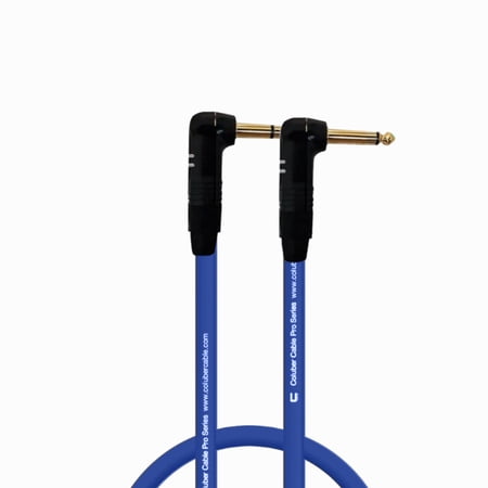 Coluber Cable Right Angle 1/4" TRS - Right Angle 1/4" TS Pro 3-Pin Connector