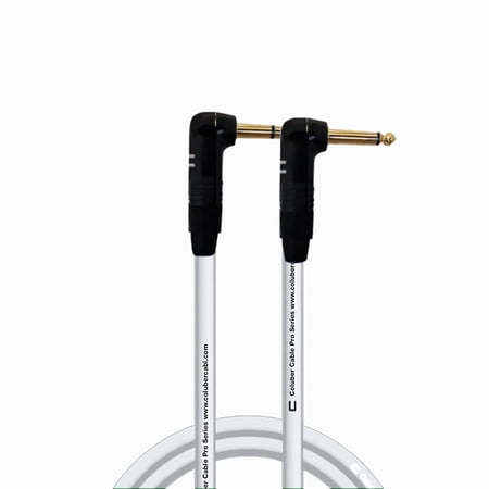 Coluber Cable Right Angle 1/4" TRS - Right Angle 1/4" TS Pro 3-Pin Connector
