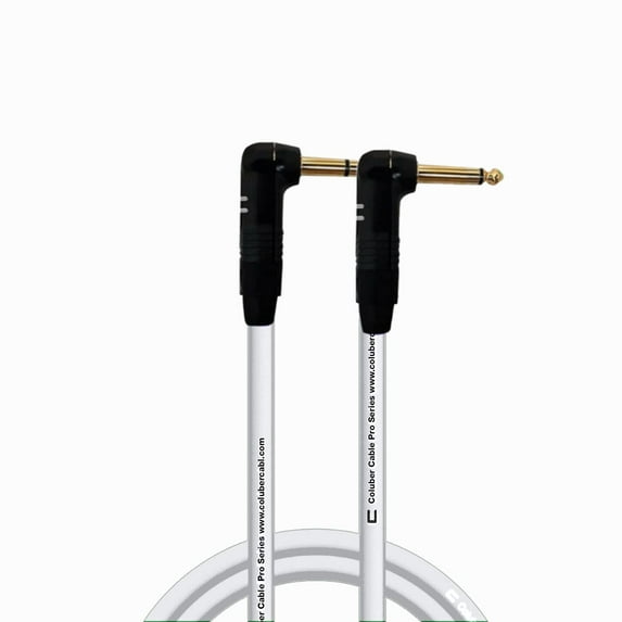 Coluber Cable Right Angle 1/4" TRS - Right Angle 1/4" TS Pro 3-Pin Connector