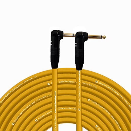 Coluber Cable Right Angle 1/4" TRS - Right Angle 1/4" TS Pro 3-Pin Connector