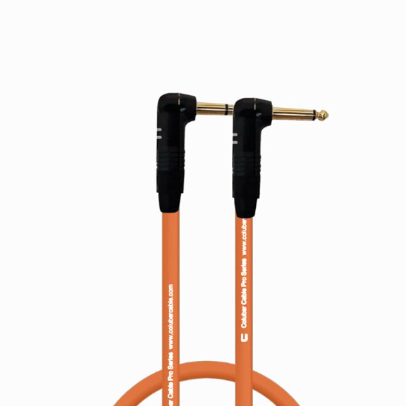 Coluber Cable Right Angle 1/4" TRS - Right Angle 1/4" TS Pro 3-Pin Connector