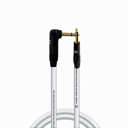 Coluber Cable - Right Angle 1/4" TRS to 3.5 TRS Male - Pro 3-Pin Connector