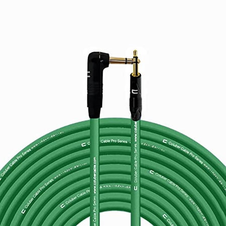Coluber Cable - Right Angle 1/4" TRS to 3.5 TRS Male - Pro 3-Pin Connector