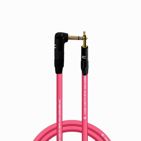Coluber Cable - Right Angle 1/4" TRS to 3.5 TRS Male - Pro 3-Pin Connector