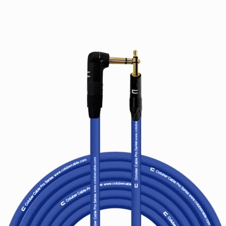 Coluber Cable - Right Angle 1/4" TRS to 3.5 TRS Male - Pro 3-Pin Connector