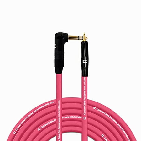 Coluber Cable Right Angle 1/4" TRS to 3.5 TS Male Pro 3-Pin Audio Connector