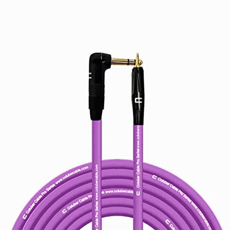Coluber Cable Right Angle 1/4" TRS to 3.5 TS Male Pro 3-Pin Audio Connector