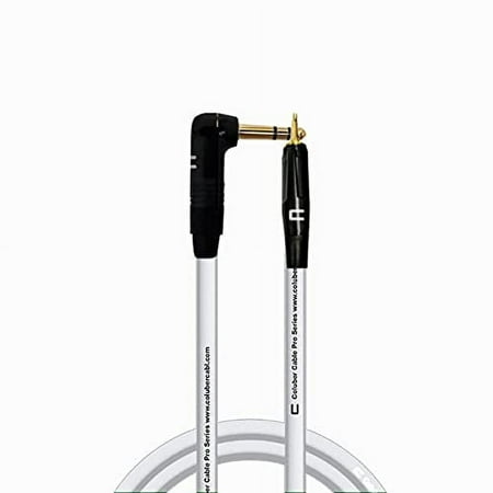 Coluber Cable Right Angle 1/4" TRS to 3.5 TS Male Pro 3-Pin Audio Connector