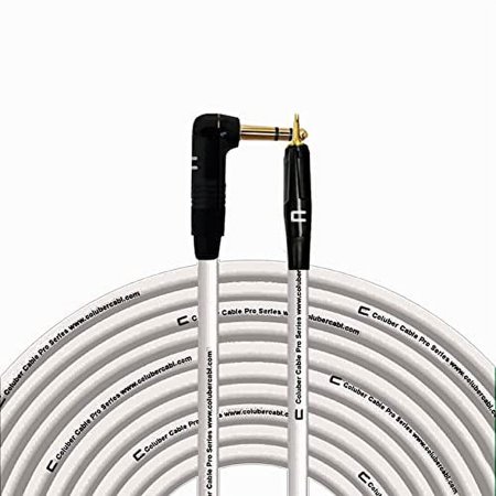 Coluber Cable Right Angle 1/4" TRS to 3.5 TS Male Pro 3-Pin Audio Connector