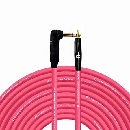 Coluber Cable Right Angle 1/4" TRS to 3.5 TS Male Pro 3-Pin Audio Connector