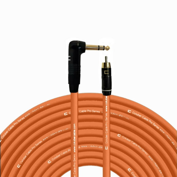 Coluber Cable - Right Angle 1/4" TRS to RCA Male - Pro Audio Connector