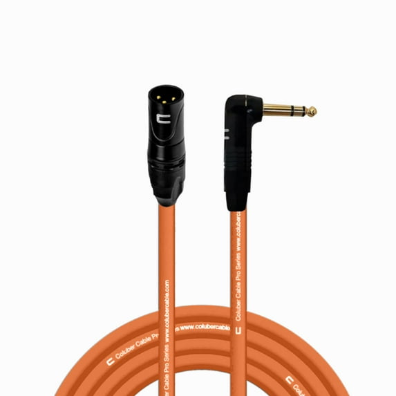 Coluber Cable Right Angle 1/4 TRS to XLR Male (3-Pin) Balanced Stereo Cable