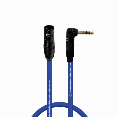 Coluber Cable Right Angle 1/4 TRS to XLR Male (3-Pin) Balanced Stereo Cable
