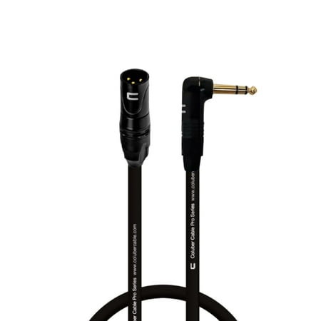 Coluber Cable Right Angle 1/4 TRS to XLR Male (3-Pin) Balanced Stereo Cable