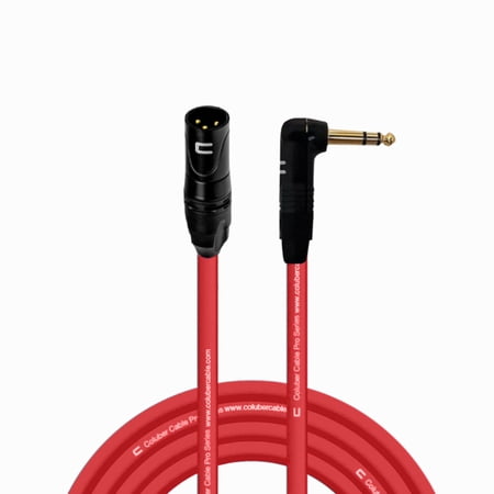 Coluber Cable Right Angle 1/4 TRS to XLR Male (3-Pin) Balanced Stereo Cable