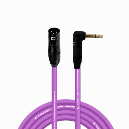 Coluber Cable Right Angle 1/4 TRS to XLR Male (3-Pin) Balanced Stereo Cable