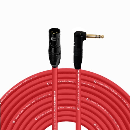 Coluber Cable Right Angle 1/4 TRS to XLR Male (3-Pin) Balanced Stereo Cable