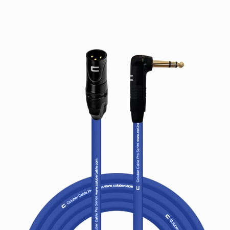 Coluber Cable Right Angle 1/4 TRS to XLR Male (3-Pin) Balanced Stereo Cable